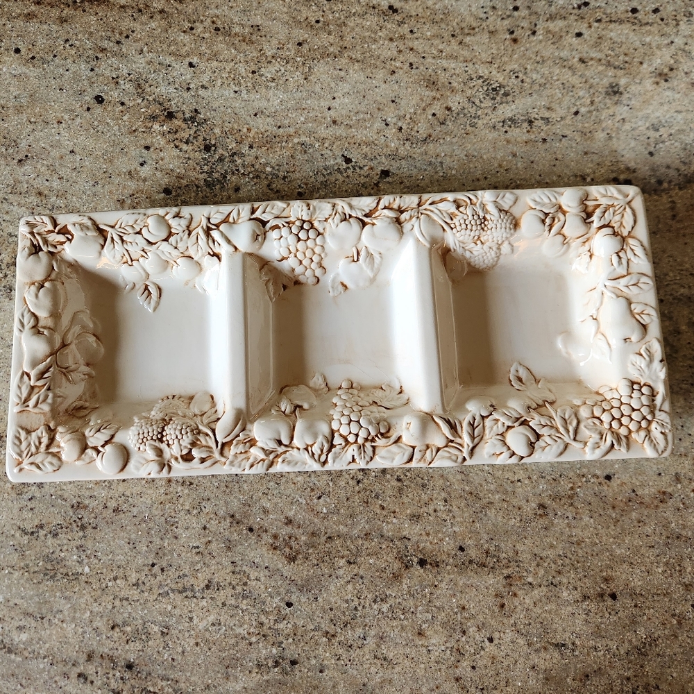 Antique Three Sectional Platter